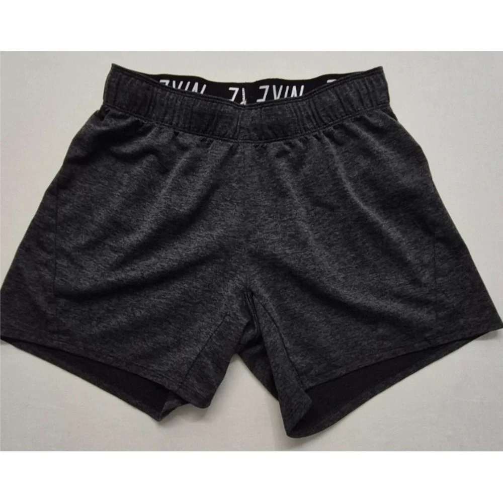 Nike Dri-fit women's dark gray running/exercise shorts drawstring XS workout‎